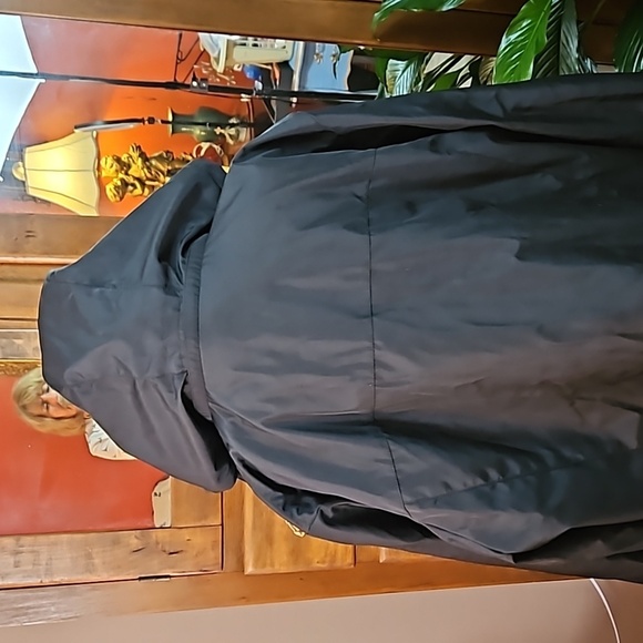 Roundtree & Yorke Black Water Resistant Double lined coat with hood size XXL - Picture 6 of 12